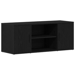 vidaXL TV Cabinet Black oak 100 x 35 x 40 cm Engineered wood