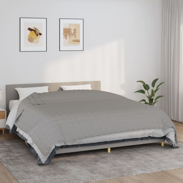 vidaXL Weighted Blanket Grey 235x290 cm 15 kg Fabric