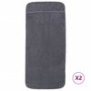 vidaXL Beach Towels 2 pcs Anthracite 75x200 cm Fabric 400 GSM