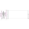 vidaXL Patio Retractable Side Awning 200x500 cm Cream