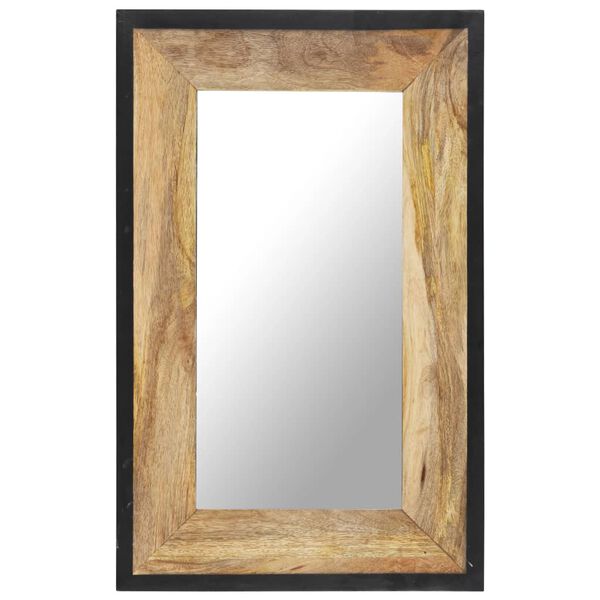vidaXL Mirror 80x50 cm Solid Mango Wood