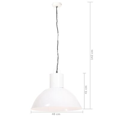 vidaXL Hanging Lamp 25 W White Round 48 cm E27