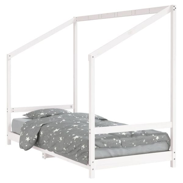 vidaXL Kids Bed Frame White 90x190 cm Solid Wood Pine