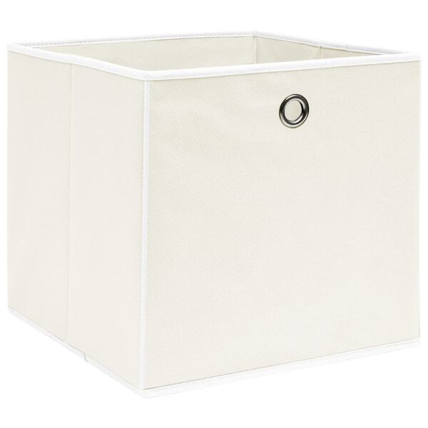 vidaXL Storage Boxes 4 pcs White 32x32x32 cm Fabric