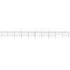 vidaXL Garden Fence with Hoop Top Steel 1673x120 cm Black