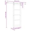 vidaXL Sliding Door White 73.5 x 198.5 cm Solid Pine Wood