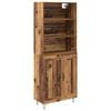 vidaXL Highboard 2 pcs Old Wood 69.5 x 34 x 180 cm