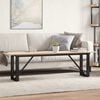 vidaXL Coffee Table O-Frame 160x40x45 cm Solid Wood Pine and Steel
