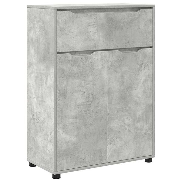 vidaXL Bathroom Cabinet with Drawer Concrete Grey 72.5 x 36.5 x 100 cm