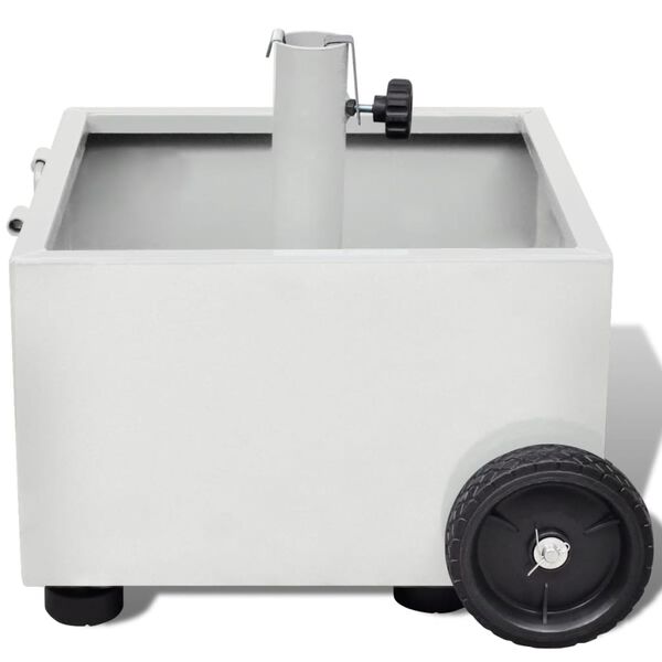 vidaXL Outdoor Umbrella Stand Plant Pot White