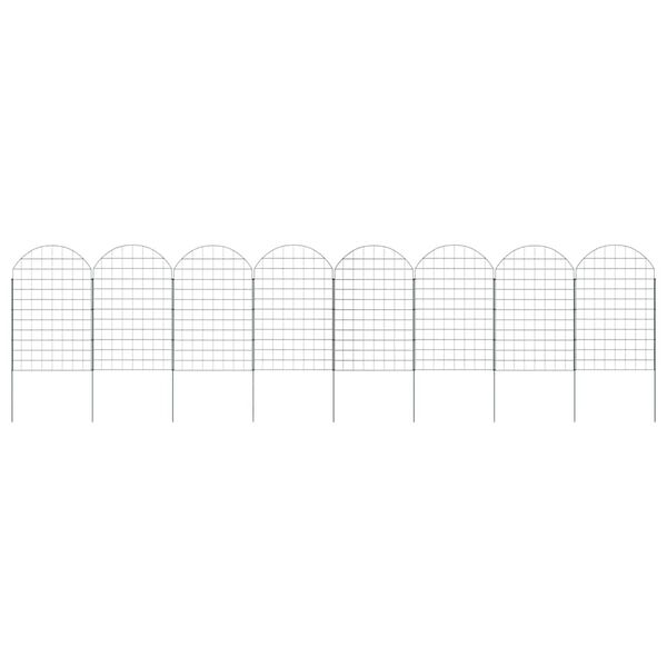 vidaXL Pond Fence Set 8 pcs Green 50 x 80 cm Steel