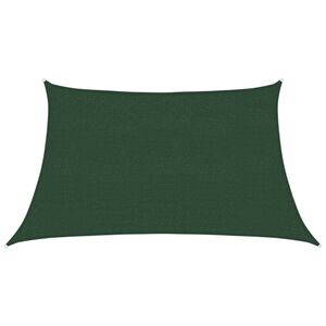 vidaXL Sunshade Sail 160 g/m&sup2; Dark Green 3/4x2 m HDPE