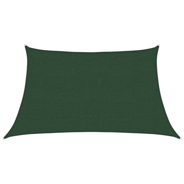 vidaXL Sunshade Sail 160 g/m² Dark Green 3/4x2 m HDPE