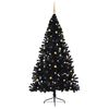 vidaXL Artificial Pre-lit Christmas Tree Black 240 cm PVC