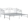 vidaXL Pull-out Sofa Bed Frame without Mattress Grey Metal 90x200 cm