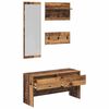 vidaXL Hallway Furniture Set with Shelf 4 pcs Old Wood Engineered Wood