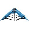 vidaXL Two Person Folding Sun Lounger Blue Steel