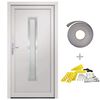 vidaXL Front Door White 108x208 cm PVC