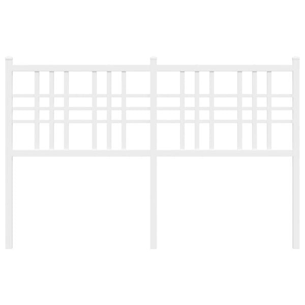 vidaXL Metal Replace Headboard White 137cm