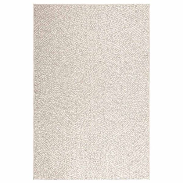 vidaXL Rug ZIZUR Cream 140x200 cm Jute Look Indoor and Outdoor