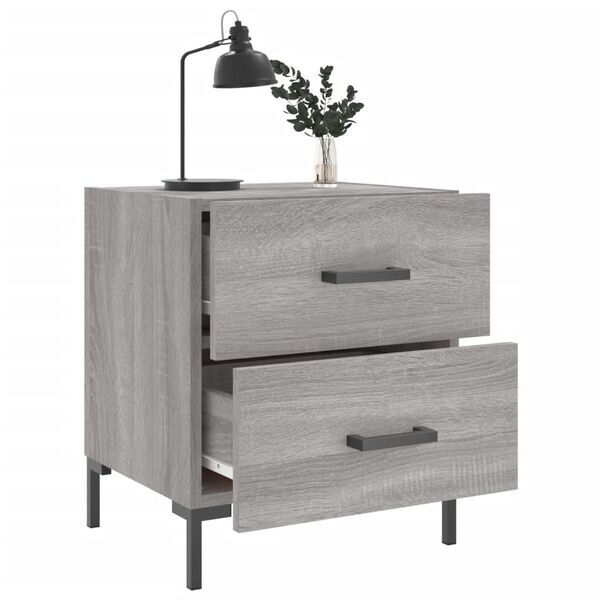 vidaXL Bedside Cabinets 2 pcs Grey Sonoma 40x35x47.5 cm Engineered Wood