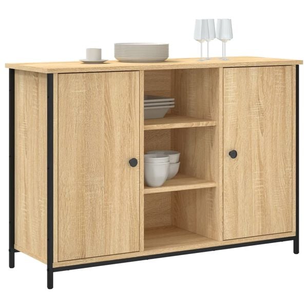 vidaXL Sideboard Sonoma Oak 100x35x70 cm Engineered Wood