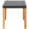 vidaXL Garden Bench 120 cm Black Poly Rattan and Solid Acacia Wood