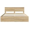 vidaXL Bed Frame with Headboard Sonoma 200 x 200 cm Engineered wood