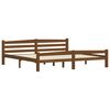 vidaXL Bed Frame without Mattress Honey Brown Solid Wood 200x200 cm (322081+321987)