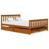 vidaXL Bed Frame without Mattress Honey Brown Solid Wood 140x200 cm