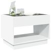 vidaXL Coffee Table with Infinity LED White 70x50x50 cm