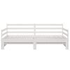 vidaXL Pull-out Day Bed without Mattress White 2x(90x190)cm