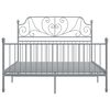 vidaXL Bed Frame without Mattress Grey Metal 140x200 cm