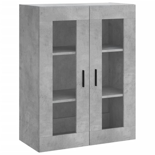 vidaXL Wall Mounted Cabinet Concrete Grey 69.5x34x90 cm