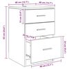 vidaXL Bedside Cabinet Old Wood 40 x 40 x 63 cm Engineered Wood