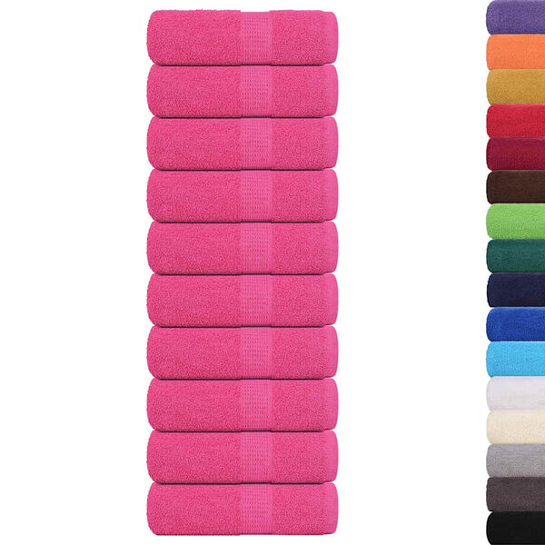 vidaXL Guest Towels "FROGN" 10 pcs Pink 30x50 cm 360 gsm