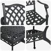 vidaXL Garden Dining Set 5 pcs Black Aluminium