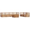 vidaXL Outdoor Sofa Set 7 pcs Natural Solid Acacia Wood