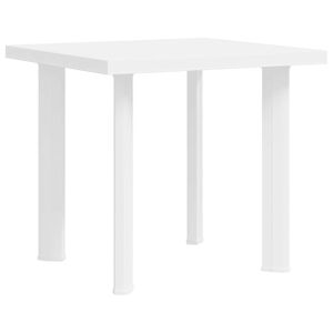 vidaXL Garden Table White 80x75x72 cm Plastic