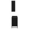 vidaXL Bathroom Furniture Set 2 pcs Black oak Engineered wood