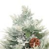 vidaXL Pre-lit Christmas Tree with Pine Cones Green 120 cm PVC&PE