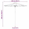 vidaXL Garden Parasol Cream White &Oslash; 240 x 260 cm Bamboo
