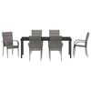vidaXL Garden Dining Set 7 pcs Grey Powder-Coated Steel