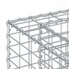 vidaXL Gabion Raised Bed 3 pcs Silver 250 x 50 x 150 cm