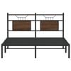 vidaXL Bed Frame without Mattress Brown Oak 150x200 cm King Size Engineered Wood