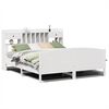 vidaXL Bookcase Bed without Mattress White 180x200 cm Super King Solid Wood Pine