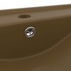 vidaXL Luxury Basin with Faucet Hole Matt Cream 60x46 cm Ceramic