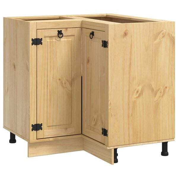 vidaXL Cabinet SKI Honey Brown 80 x 80 x 81.5 cm Solid Pine Wood