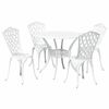 vidaXL Garden Dining Set 5 pcs White Aluminium