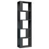 vidaXL Book Cabinet/Room Divider High Gloss Grey 45x24x159 cm Engineered Wood